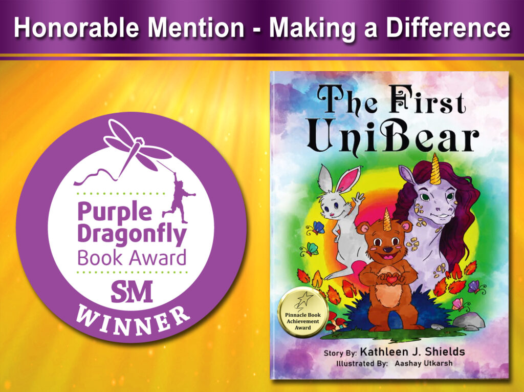 Honorable mention book award winner purple dragonfly